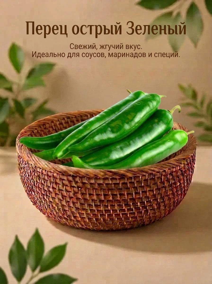 Перец острый зелёный 1