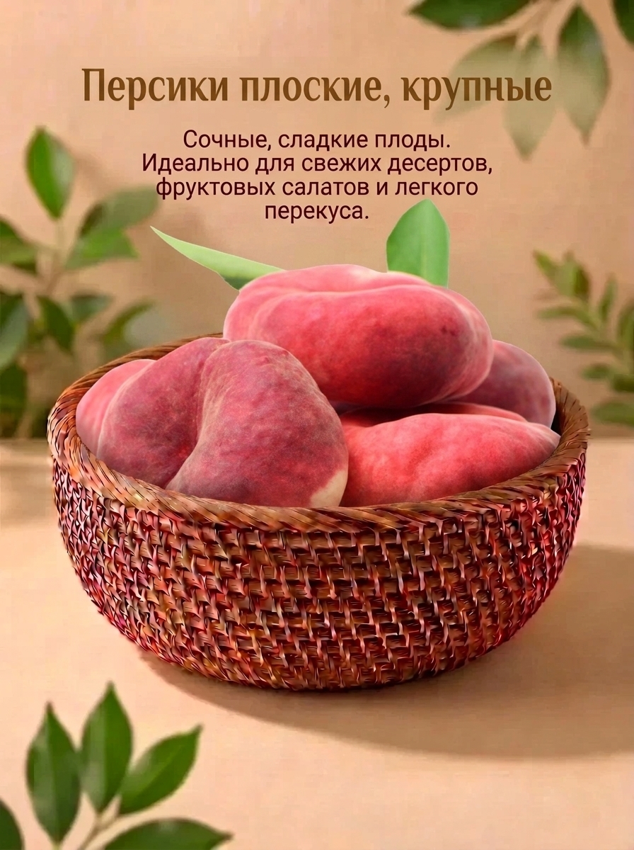 Персики плоские, крупные 1